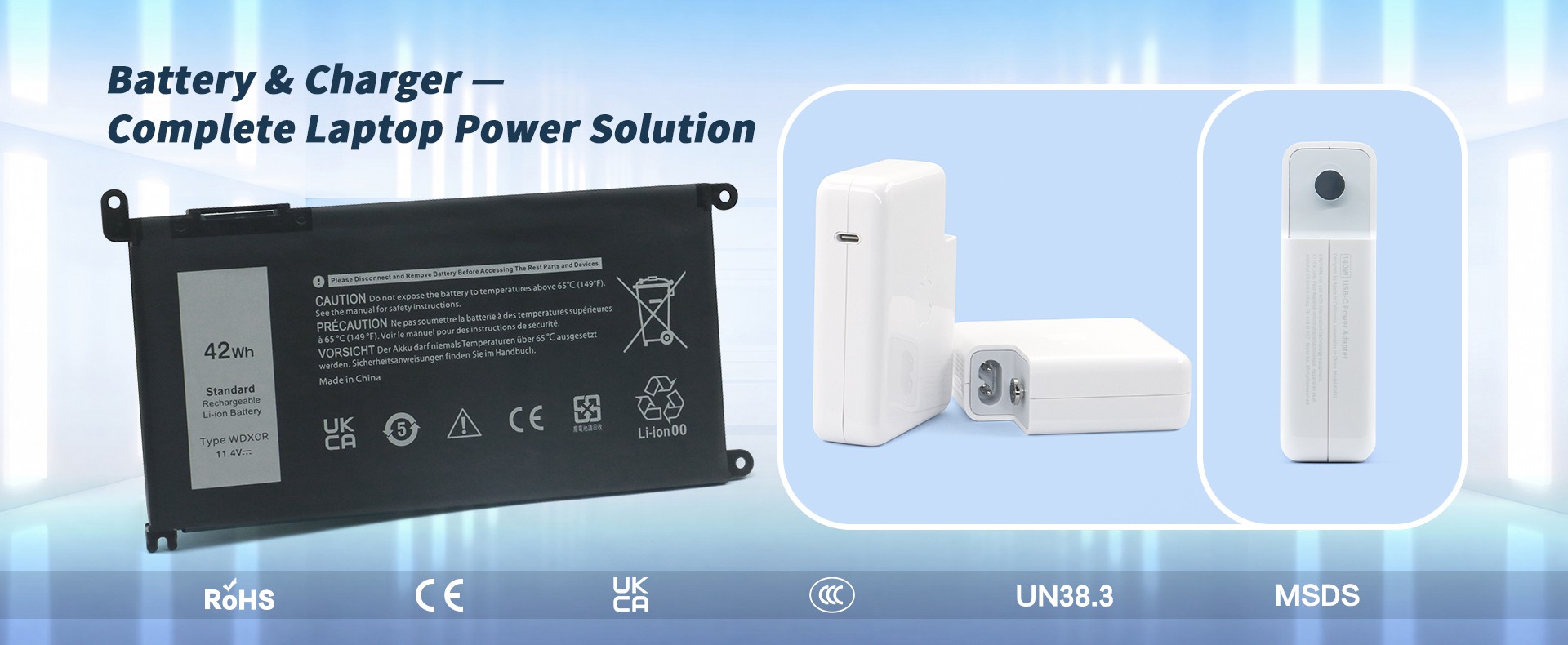 Battery & Charger - Complete Laptop Power Solution