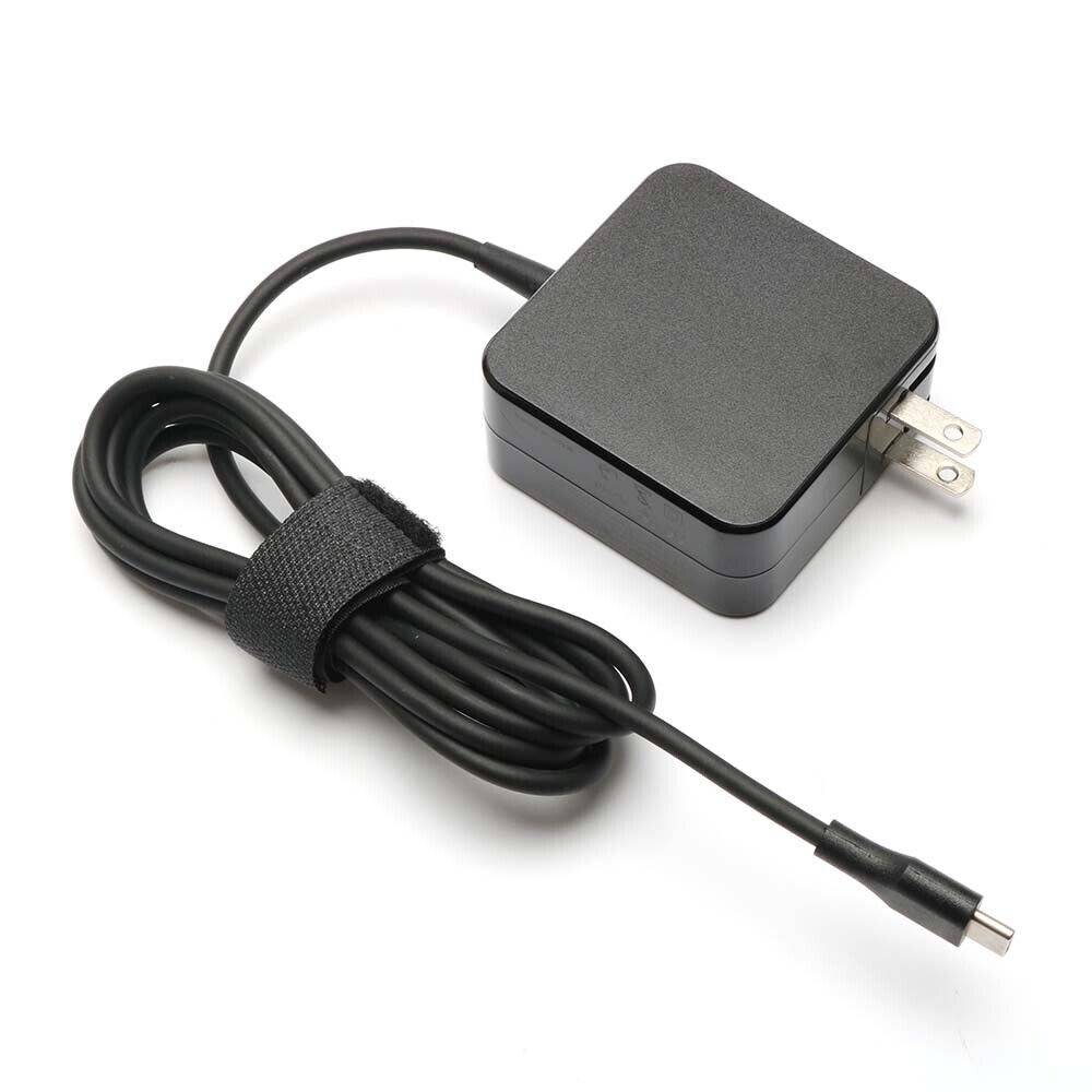 45W USB-C Travel Laptop Charger (Type-C Power Adapter) with Foldable Plug for Lenovo ThinkPad T480 - Universal PD Fast Charger